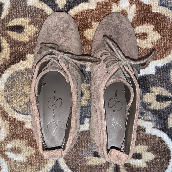 Jessica Simpson Catcher Suede Wedge Booties - Picture 8 of 15